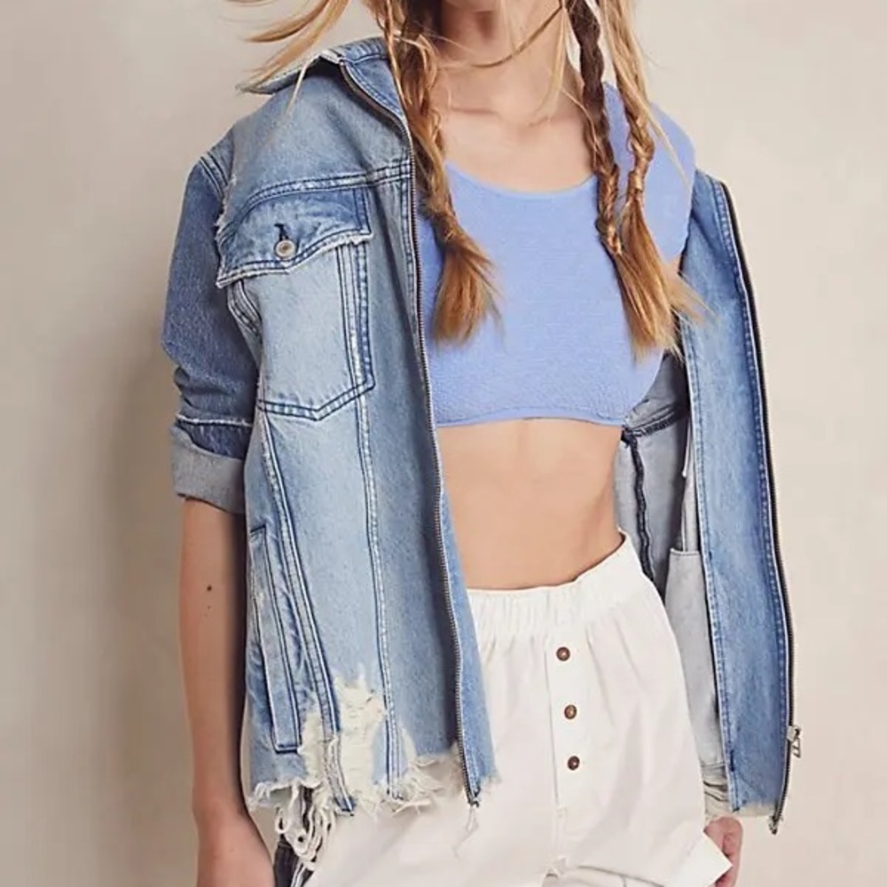 NWOT Free People Micro Crop Top - Picture 2 of 7